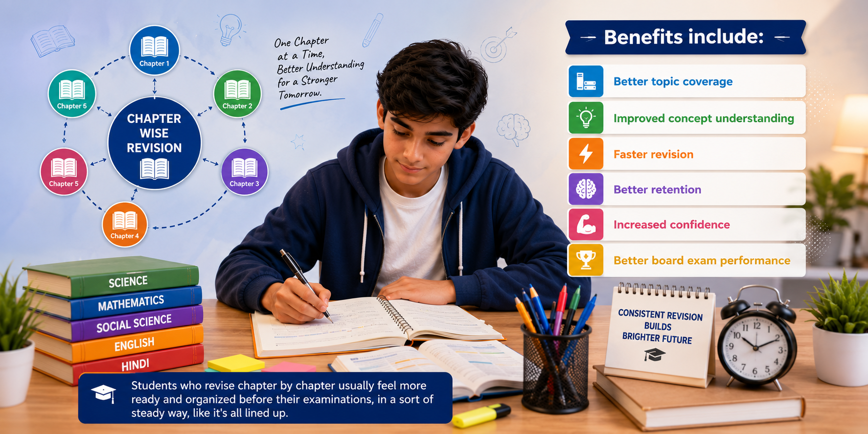 Chapter Revision Dashboard — Student Revising Notes — Learning Progress Analytics