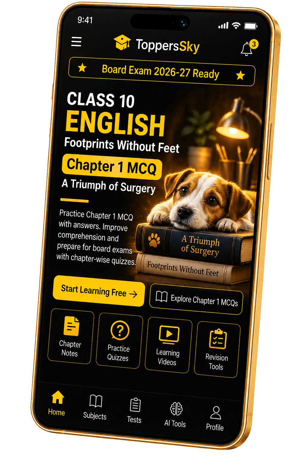 A Triumph of Surgery Quiz Banner / English MCQ Dashboard