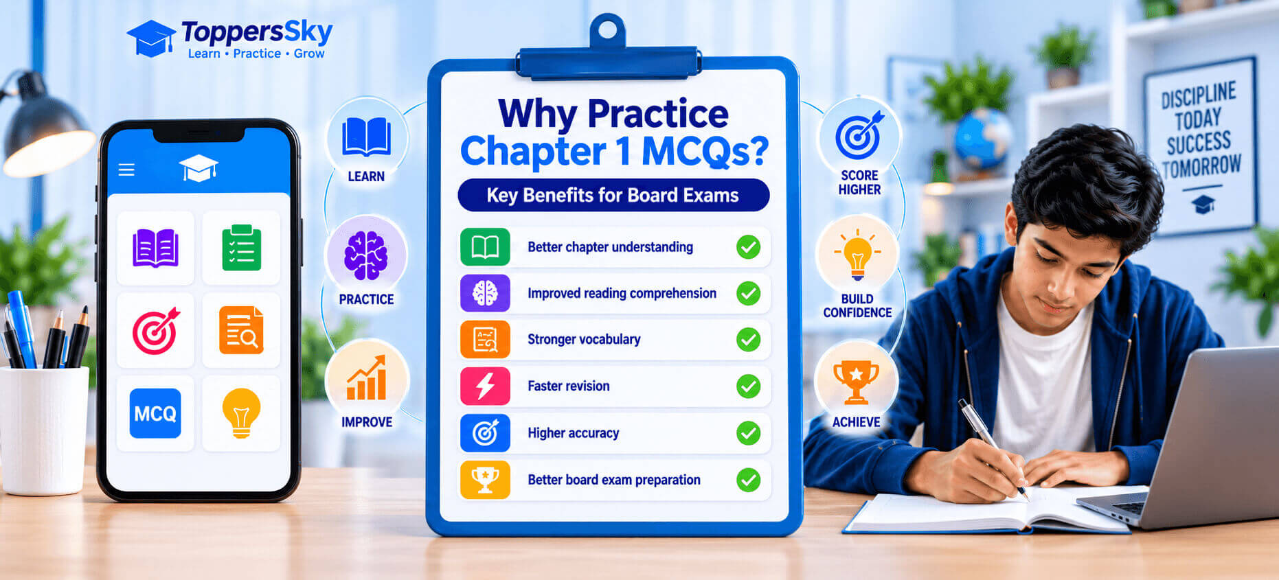 English MCQ Dashboard - Student Solving Chapter Quiz - Learning Progress Dashboard