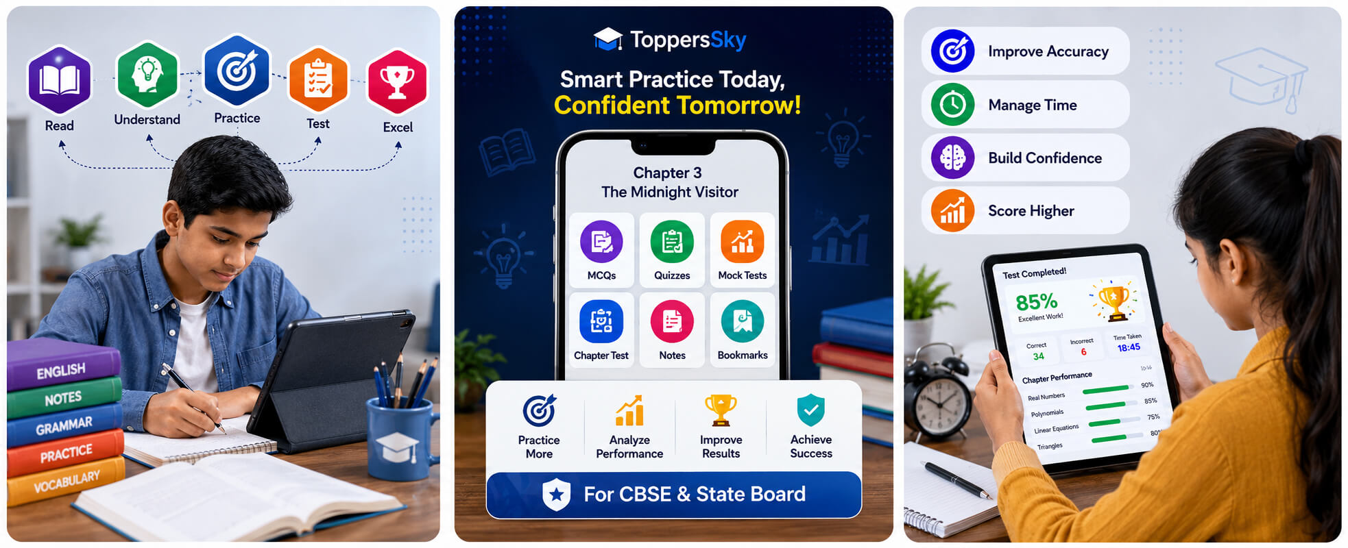The Midnight Visitor Quiz Banner / English MCQ Dashboard
