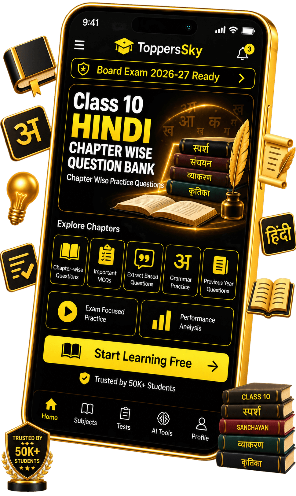 Class 10 Hindi Chapter Wise Question Bank Banner