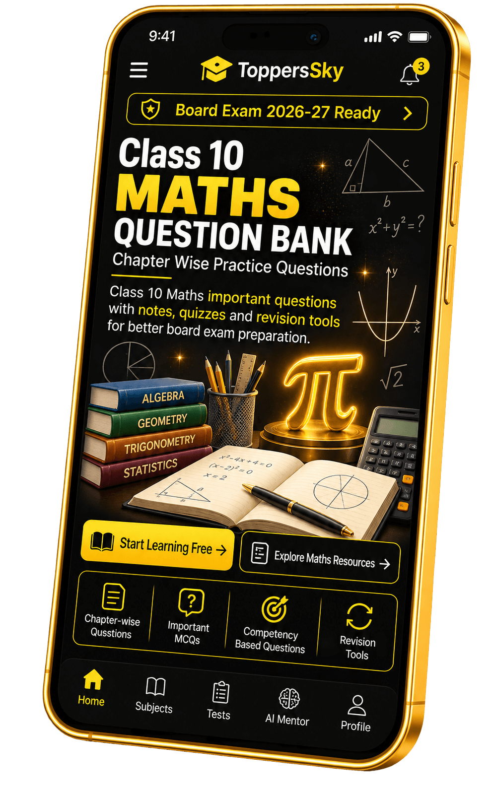 Class 10 Maths Question Bank Banner
