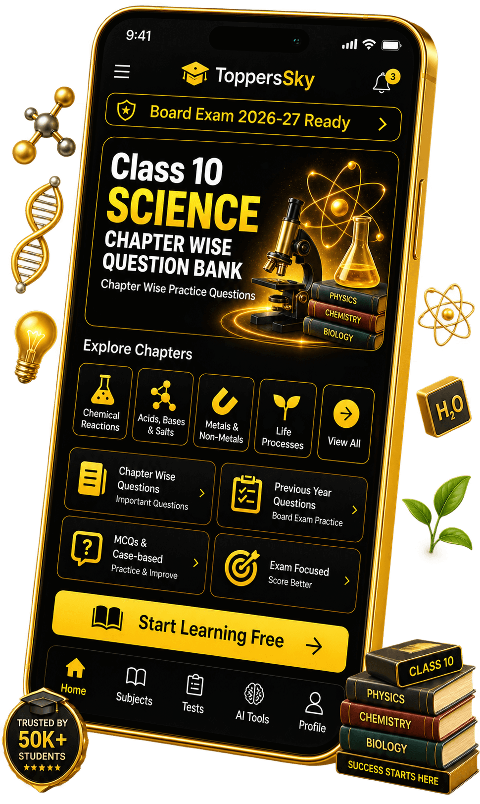 Class 10 Science Chapter Wise Question Bank Banner