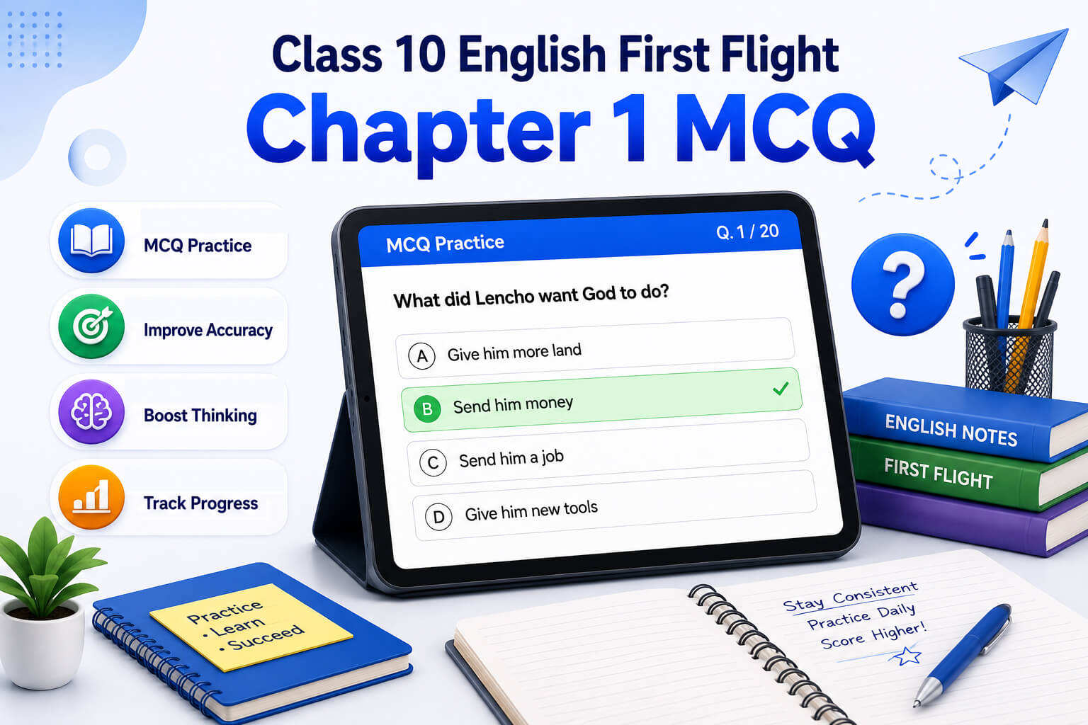AI Quiz Dashboard - Interactive MCQ Practice - Student Performance Dashboard