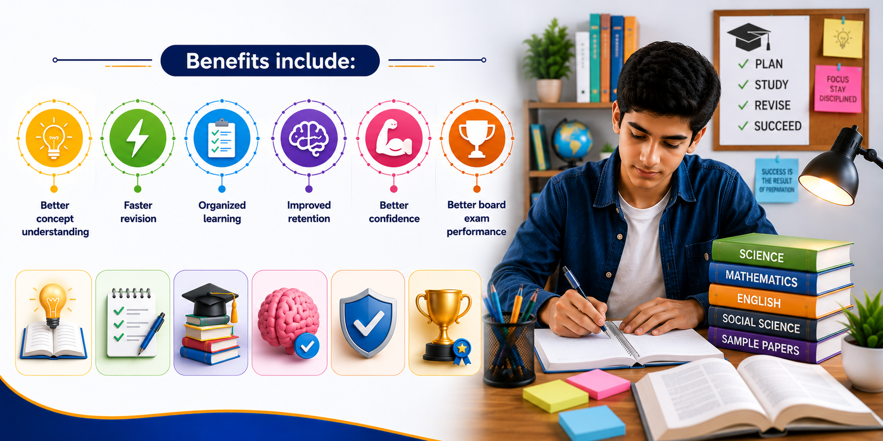 Exam Preparation Dashboard — Student Studying for Exams — Learning Progress Analytics