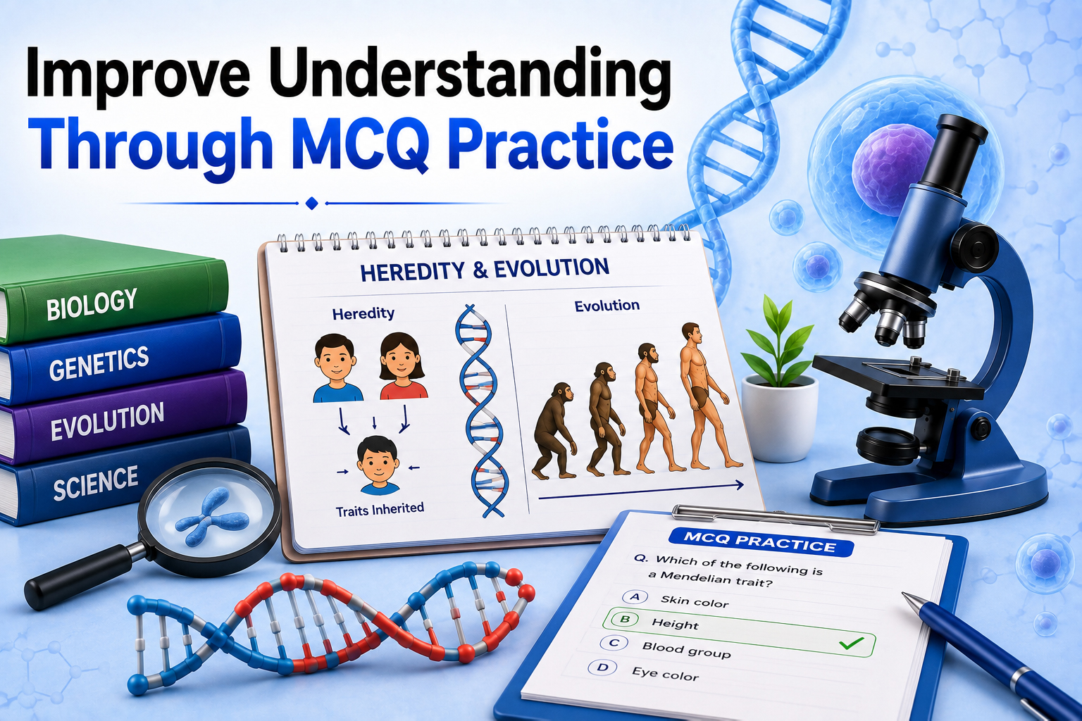 MCQ Practice Screen - AI Quiz Dashboard - Student Progress Analytics