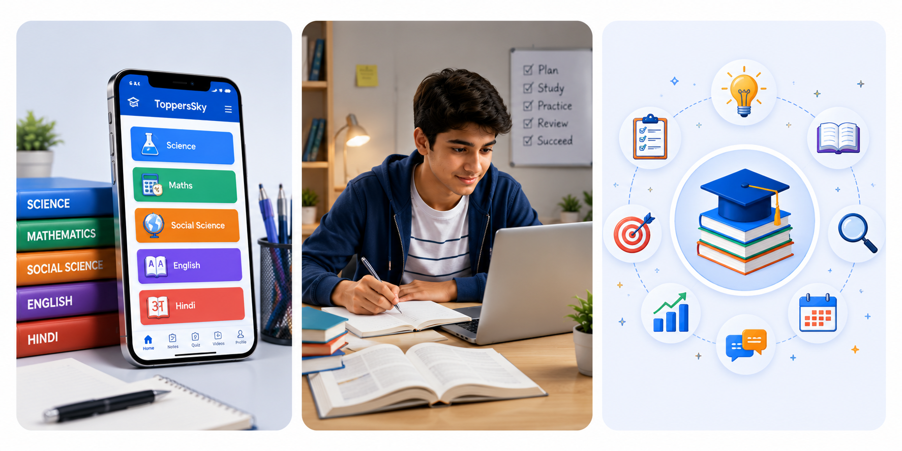 Learning Assistance Screen — AI Quiz Dashboard — Student Progress Analytics