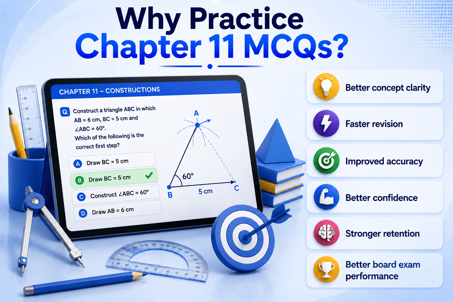 Maths Quiz Dashboard - Student Solving MCQs - Learning Progress Analytics