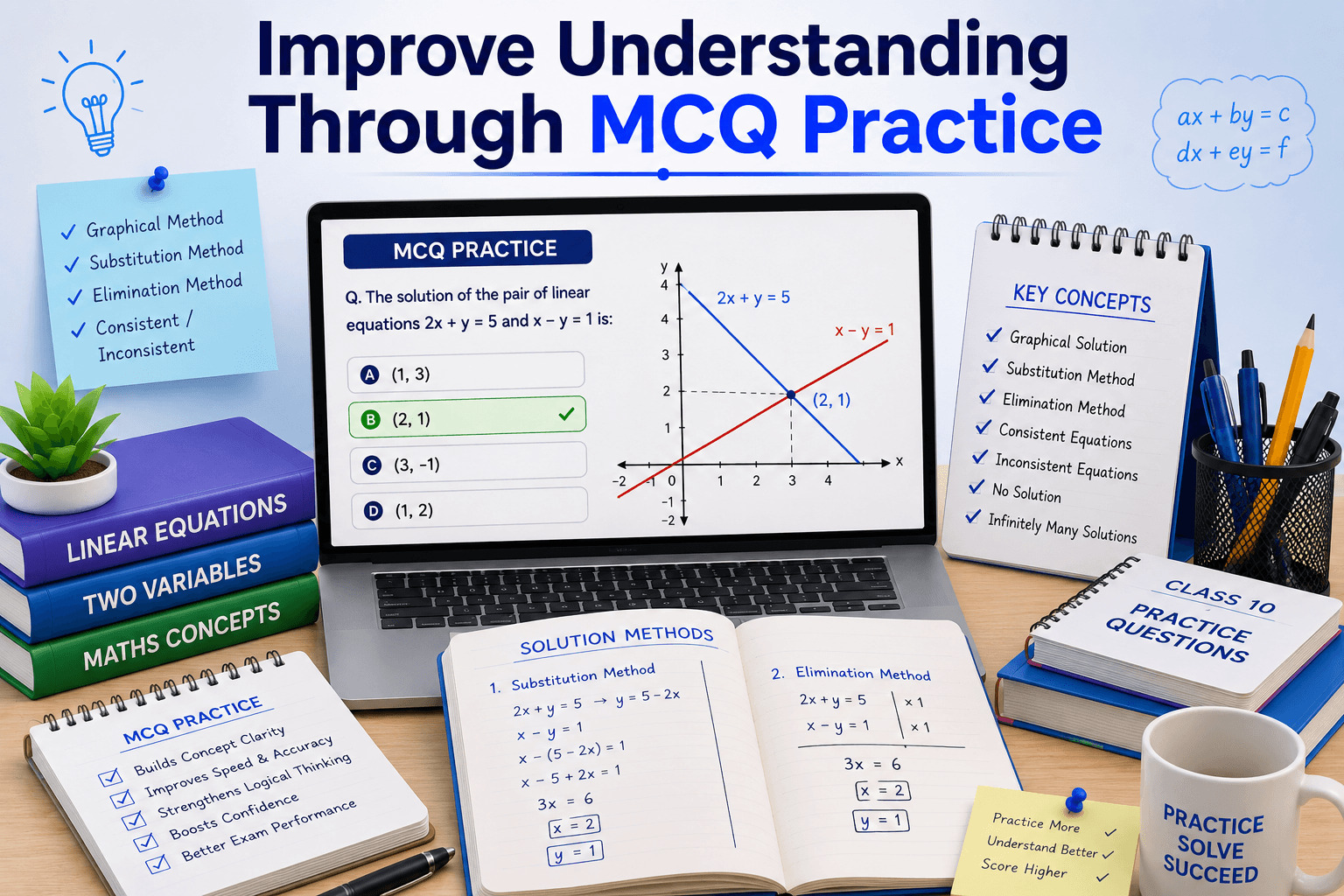 MCQ Practice Screen - AI Quiz Dashboard - Student Analytics