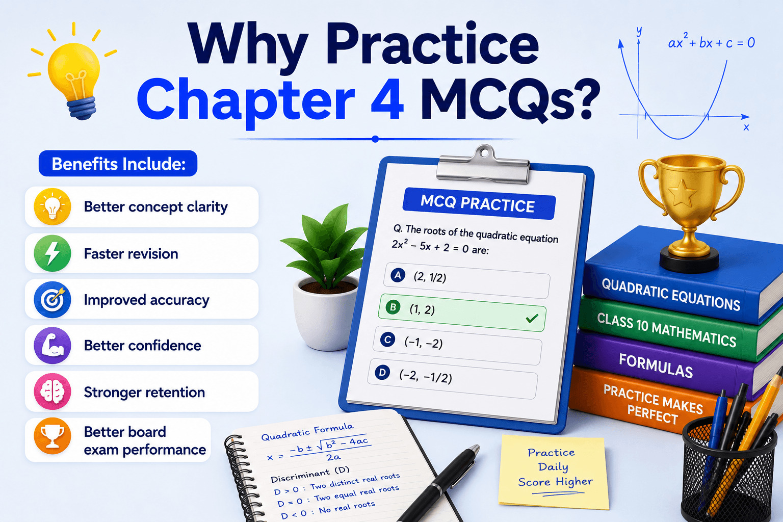 Maths Quiz Dashboard - Student Solving MCQs - Learning Progress Analytics