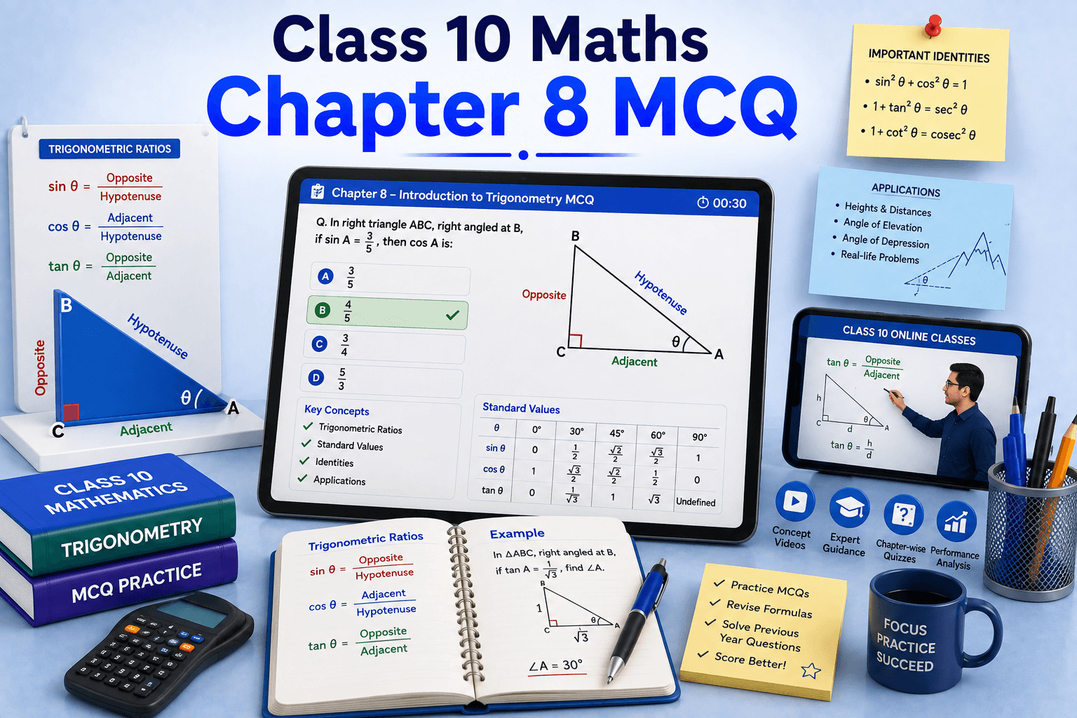 Class 10 Maths Chapter 8 MCQ