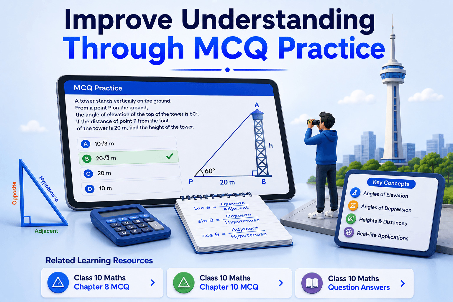 MCQ Practice Screen - AI Quiz Dashboard - Student Analytics