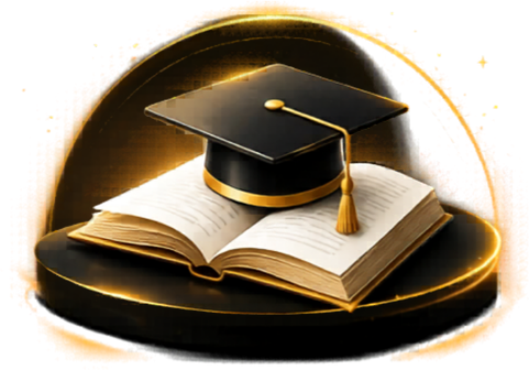 Class 9 - Graduation cap on book