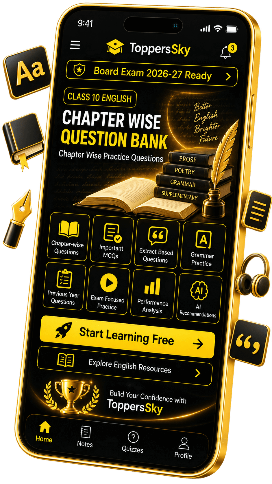 Class 10 English Chapter Wise Question Bank Banner