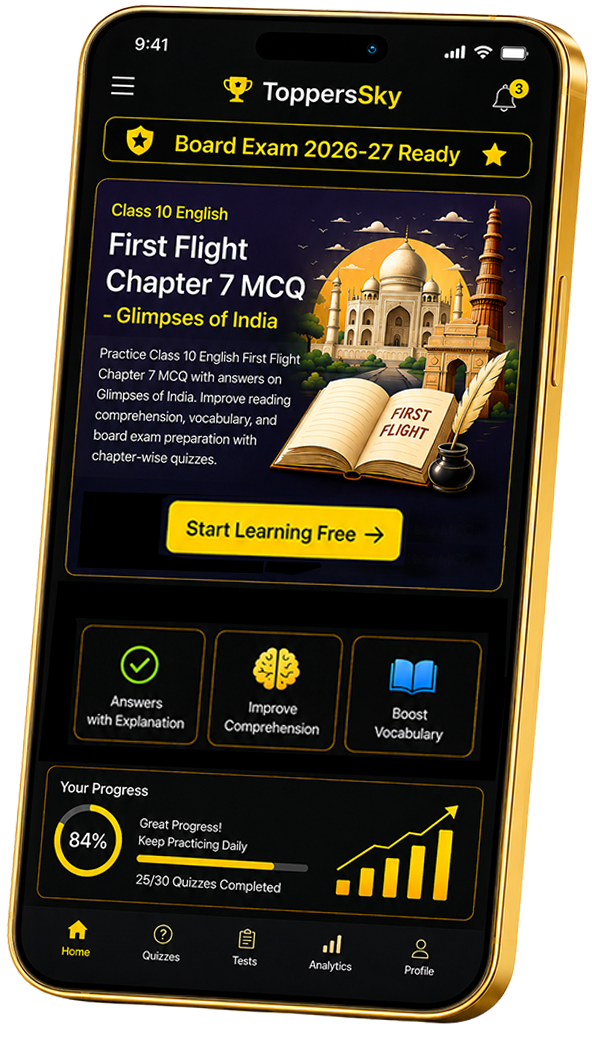Class 10 English First Flight Chapter 7 MCQ