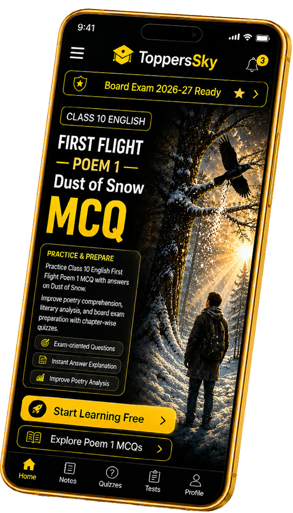 Class 10 English First Flight Poem 1 MCQ