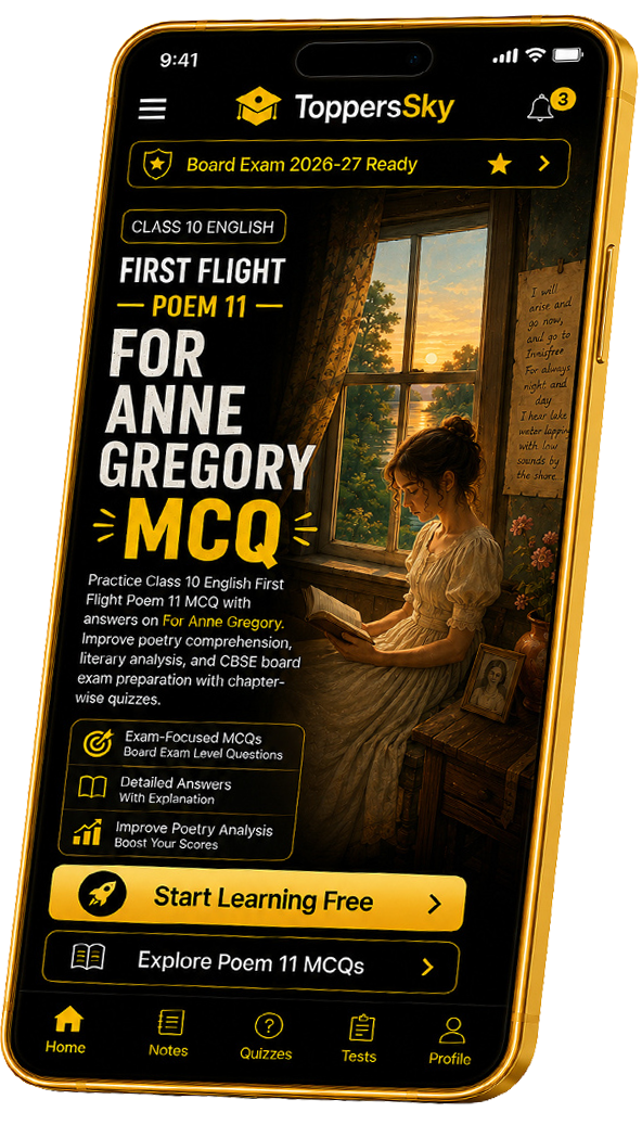 Class 10 English First Flight Poem 11 MCQ