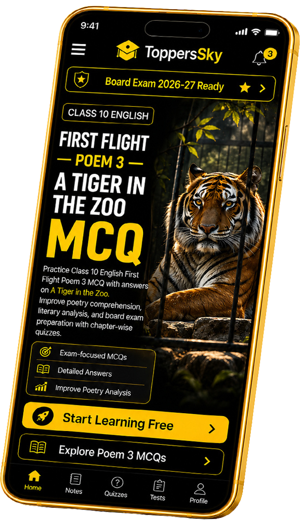 Class 10 English First Flight Poem 3 MCQ