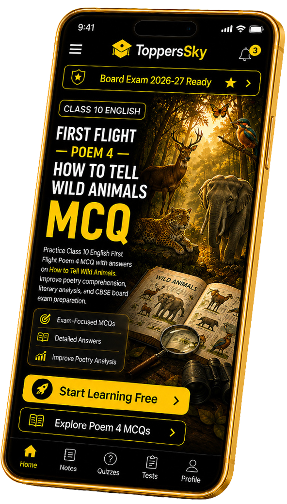 Class 10 English First Flight Poem 4 MCQ