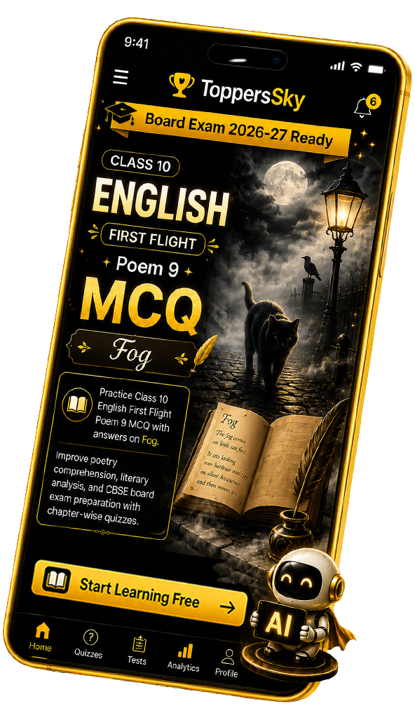 Class 10 English First Flight Poem 9 MCQ