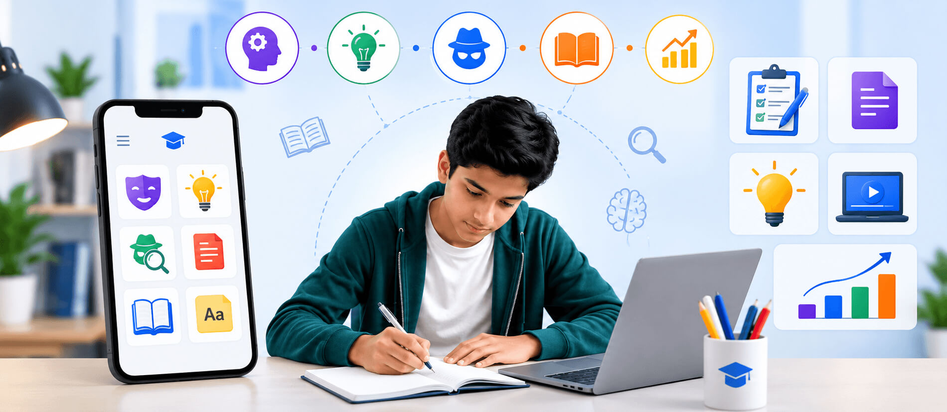 AI Quiz Dashboard - Interactive Learning Screen - Student Performance Dashboard