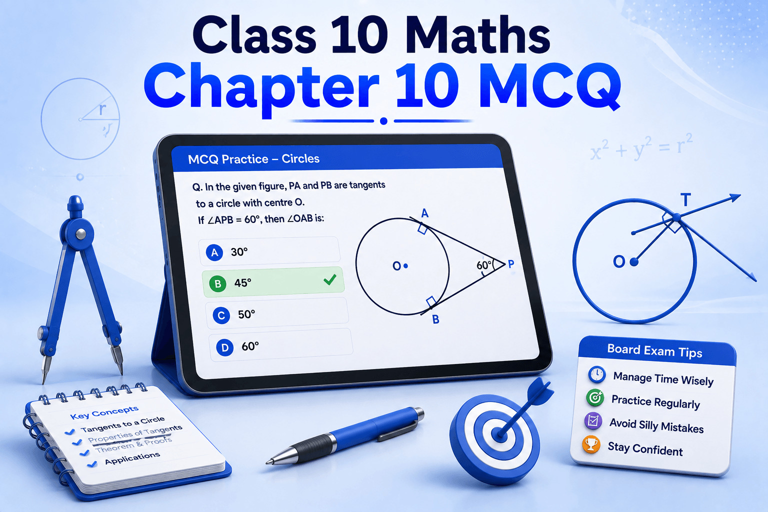 Class 10 Maths Chapter 10 MCQ