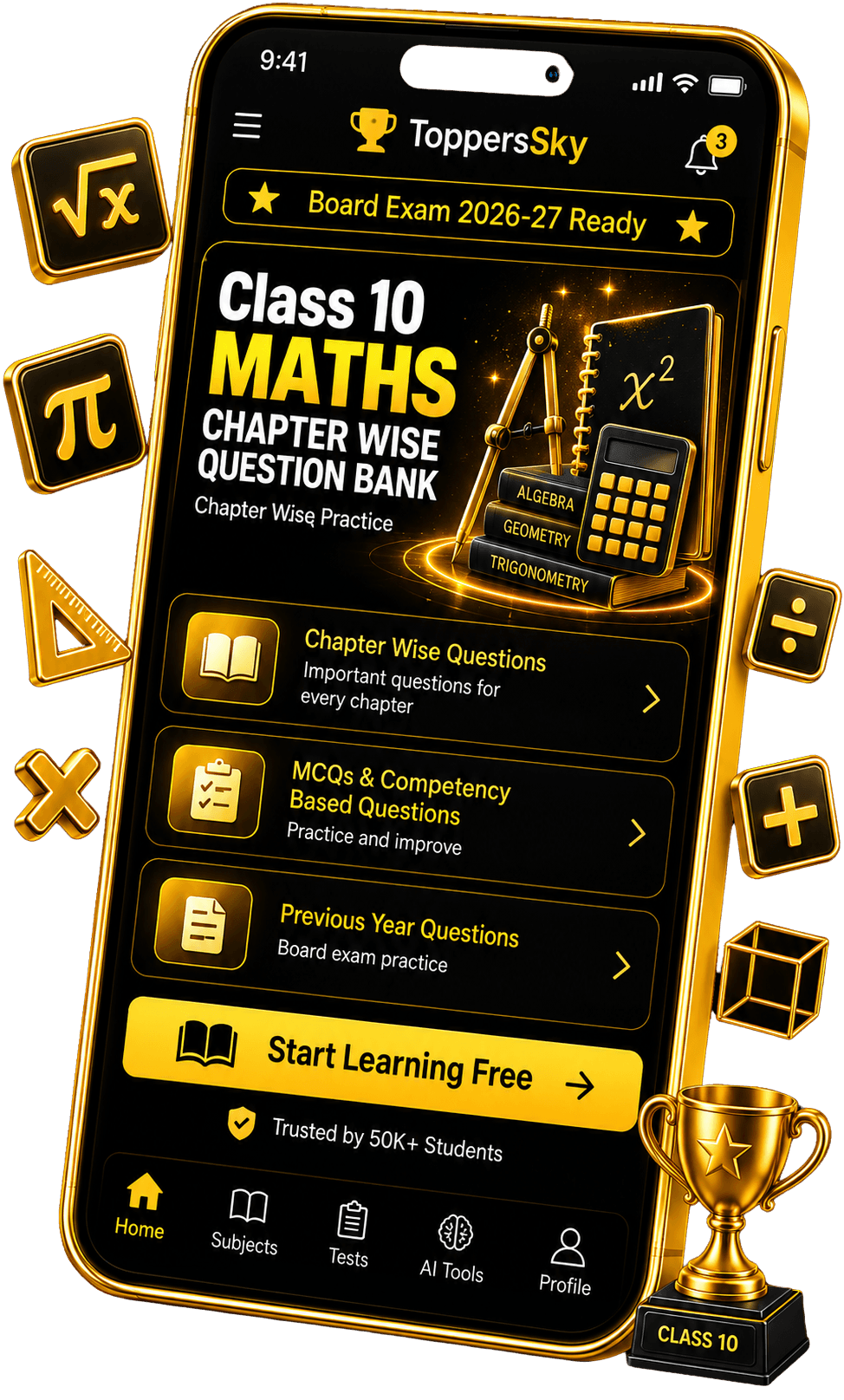 Class 10 Maths Chapter Wise Question Bank Banner