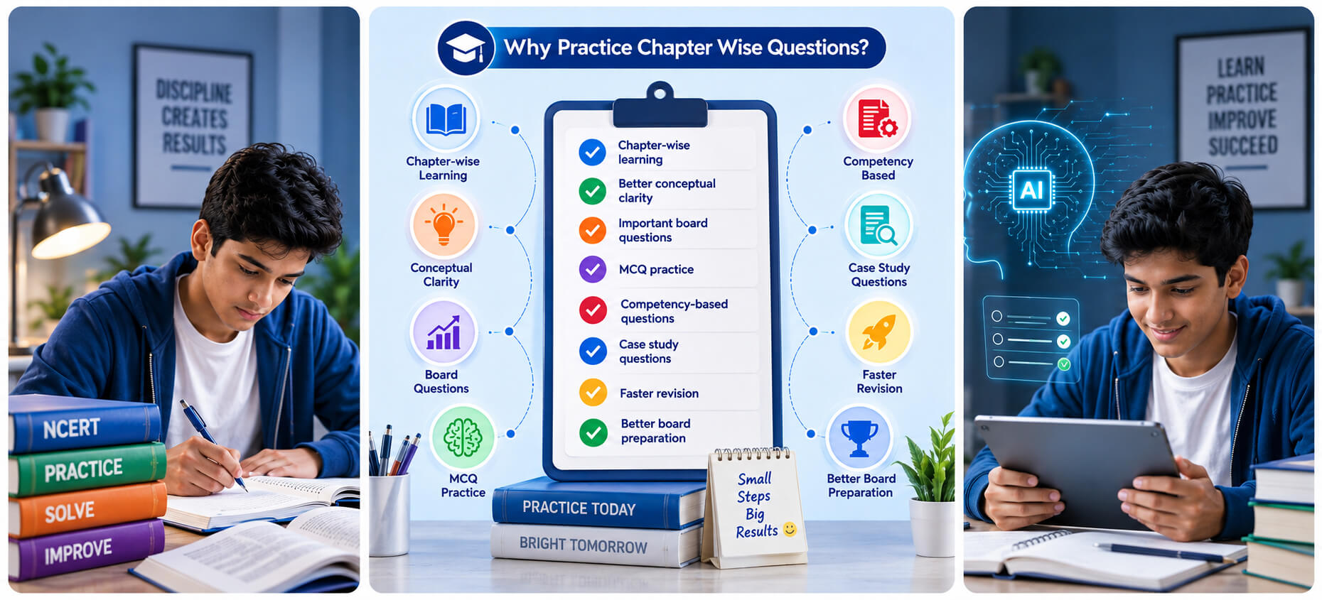 Maths Chapter Wise Questions - Student Solving Maths Problems - Board Exam Preparation