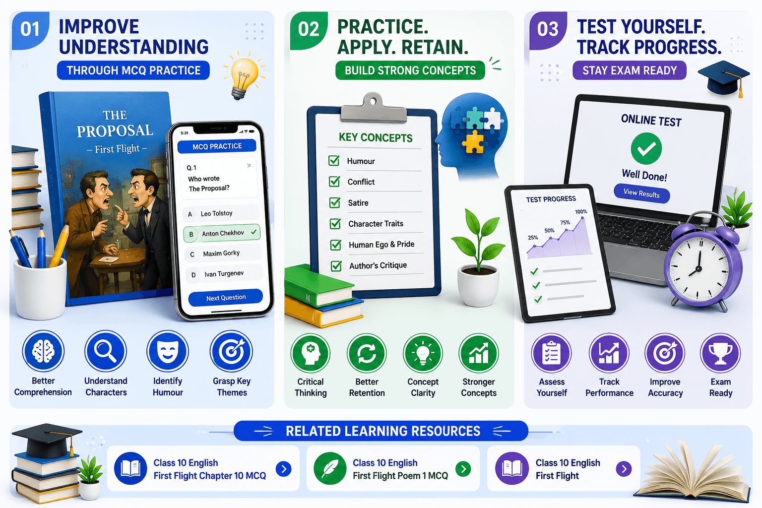AI Quiz Dashboard - Interactive MCQ Practice - Student Performance Dashboard