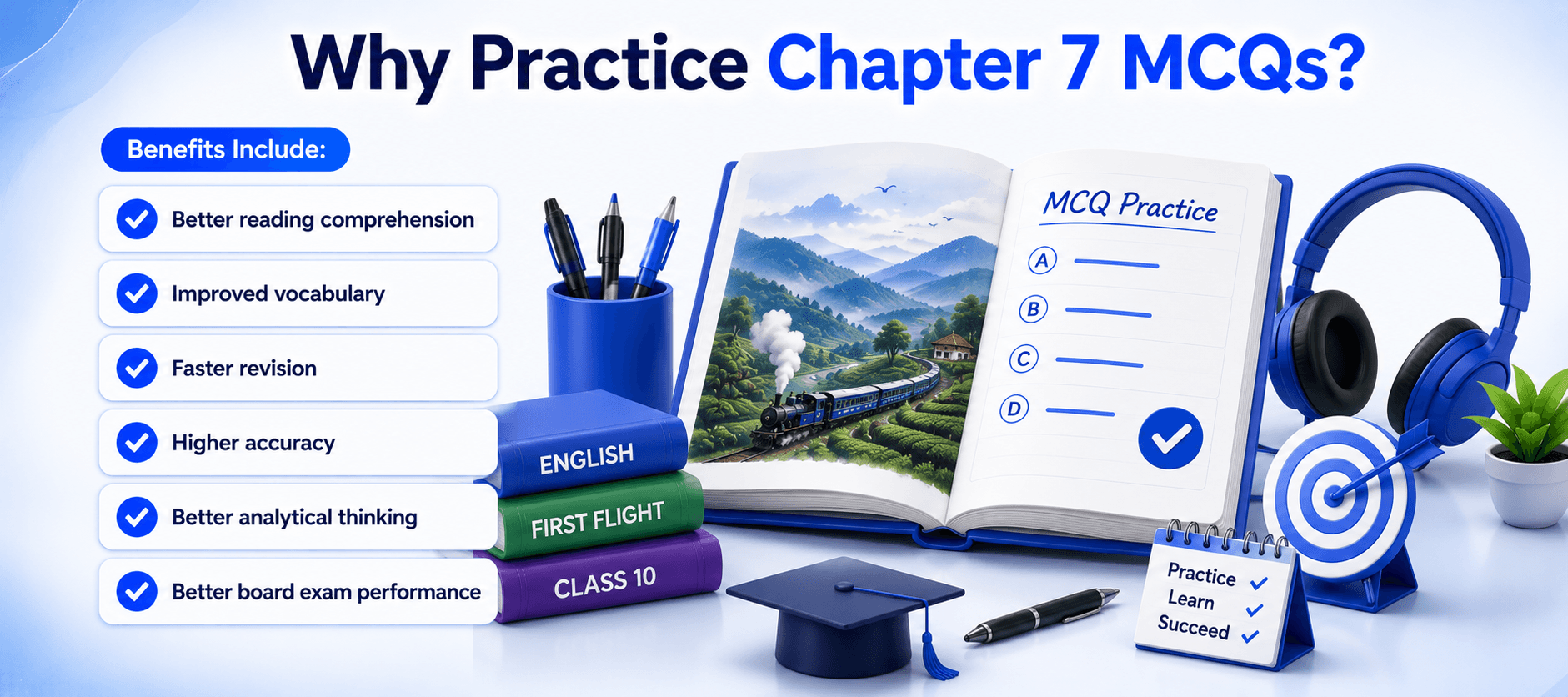 English Quiz Dashboard - Student Solving MCQs - Learning Progress Dashboard