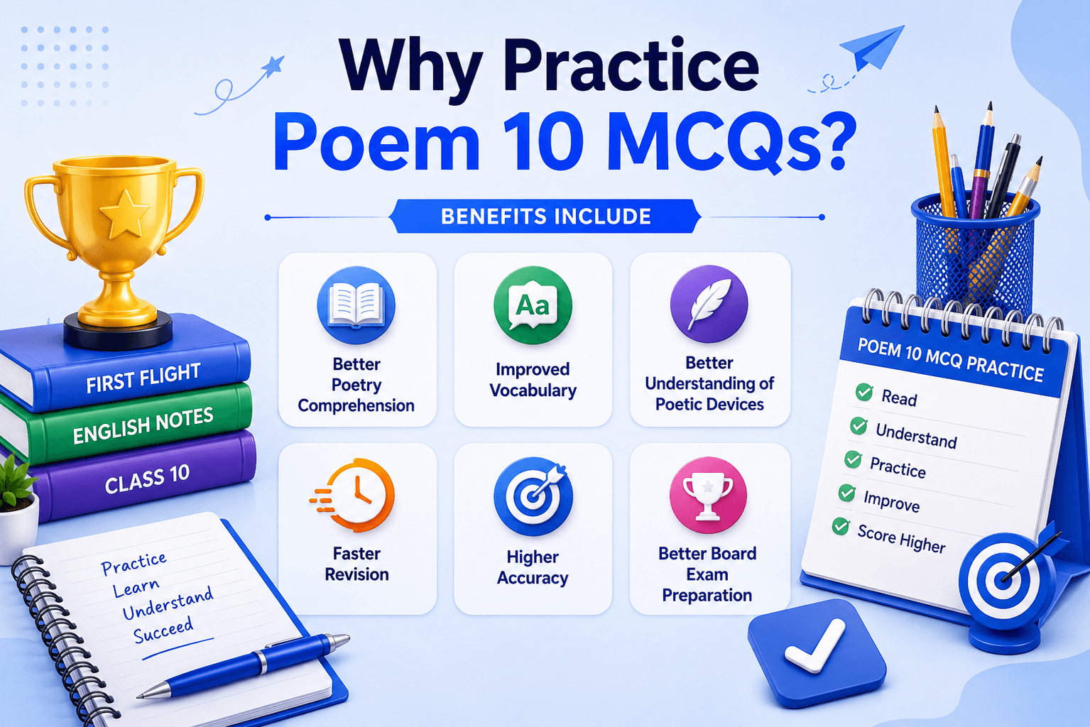 Poetry Quiz Dashboard - Student Solving Poetry MCQs - Learning Progress Dashboard