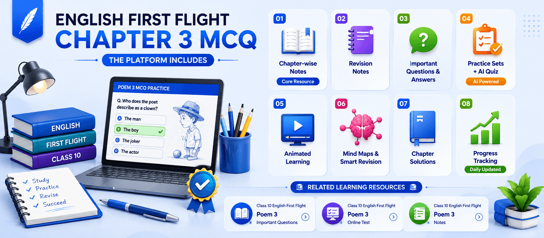Poetry Quiz Dashboard - Notes Screen - Mind Maps - Performance Analytics