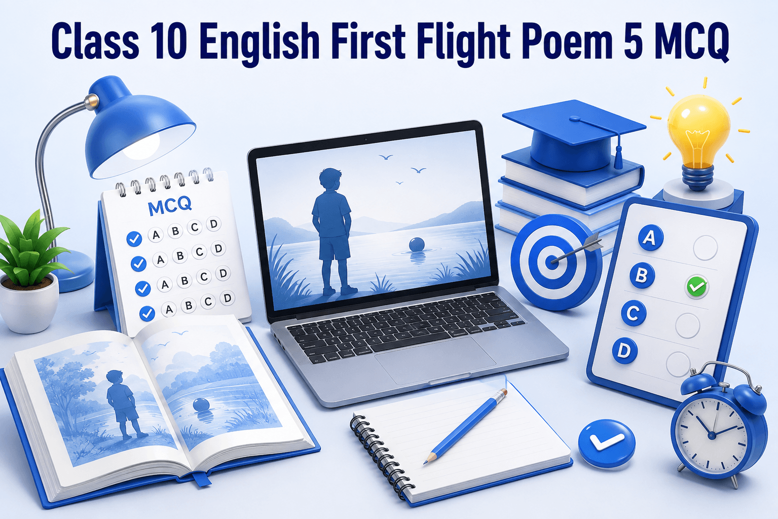 The Ball Poem Quiz Banner / English MCQ Dashboard