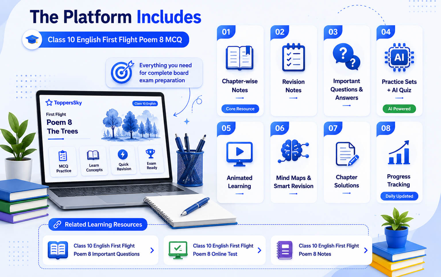 Poetry Quiz Dashboard - Notes Screen - Mind Maps - Performance Analytics