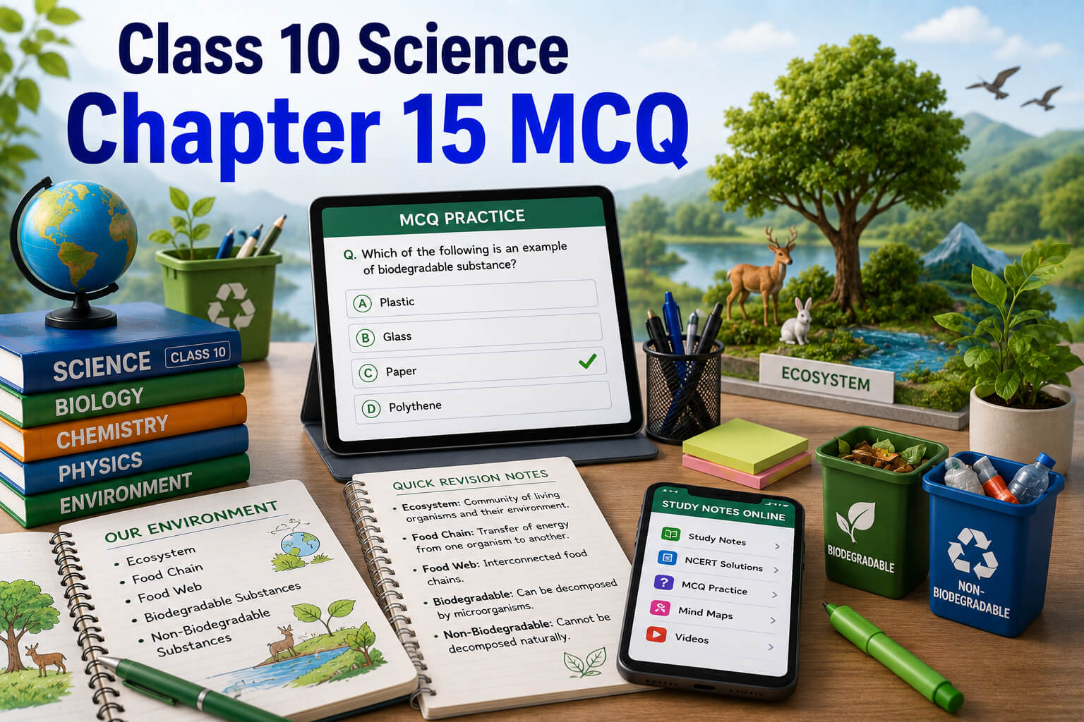 Class 10 Science Chapter 15 MCQ