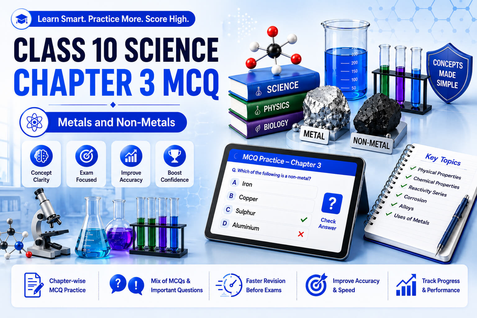 Class 10 Science Chapter 3 MCQ