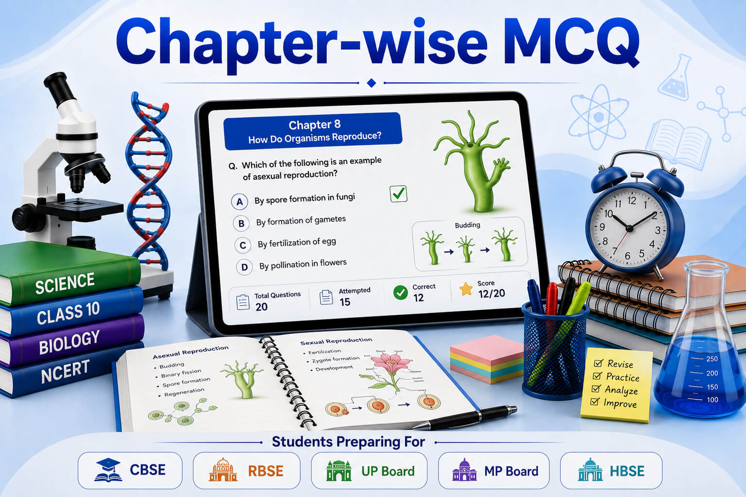 Student Achievement Banner - Biology Learning Success Banner - Learning Progress Dashboard