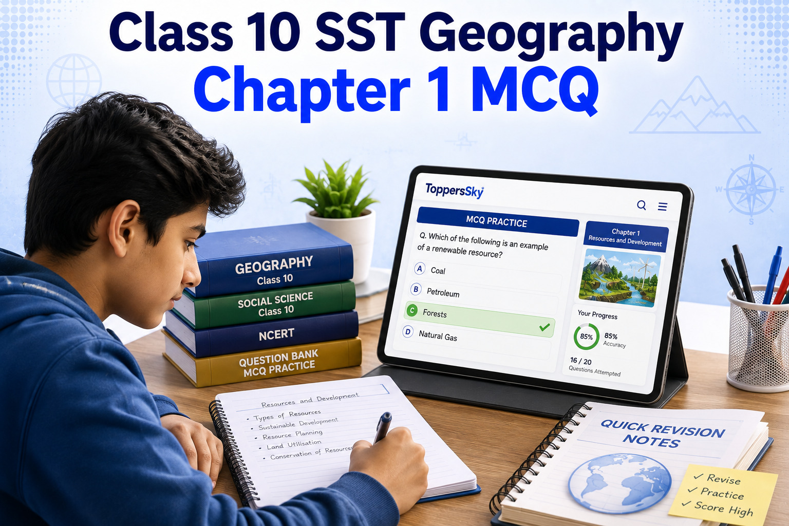 Class 10 SST Geography Chapter 1 MCQ