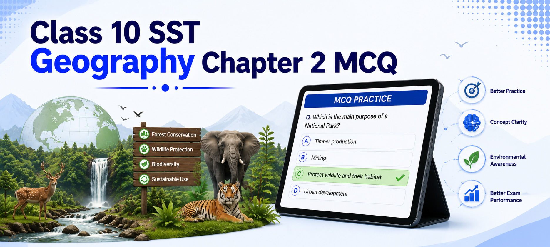Class 10 SST Geography Chapter 2 MCQ