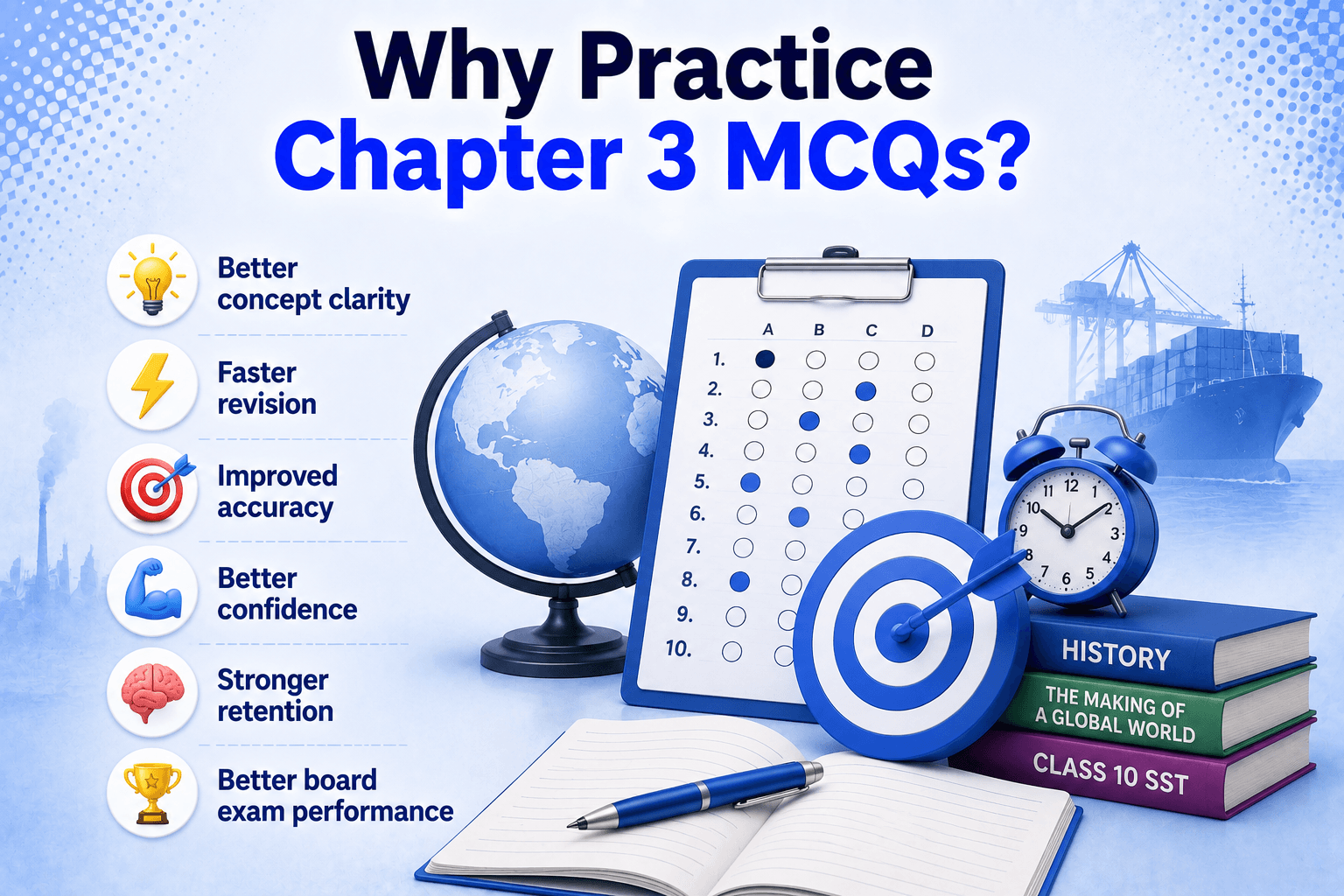 History Quiz Dashboard - Student Solving MCQs - Learning Progress Analytics