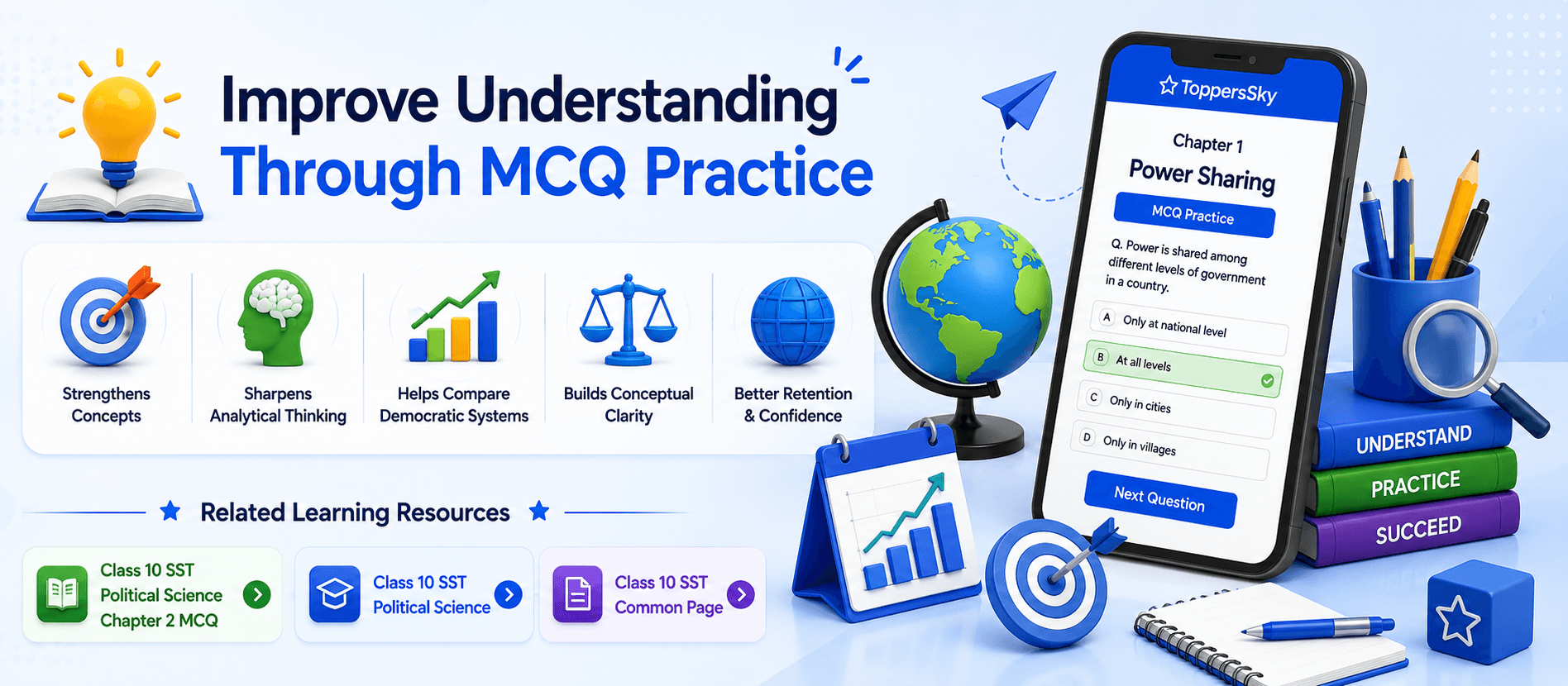 AI Quiz Dashboard - Student Progress Screen - MCQ Practice Interface