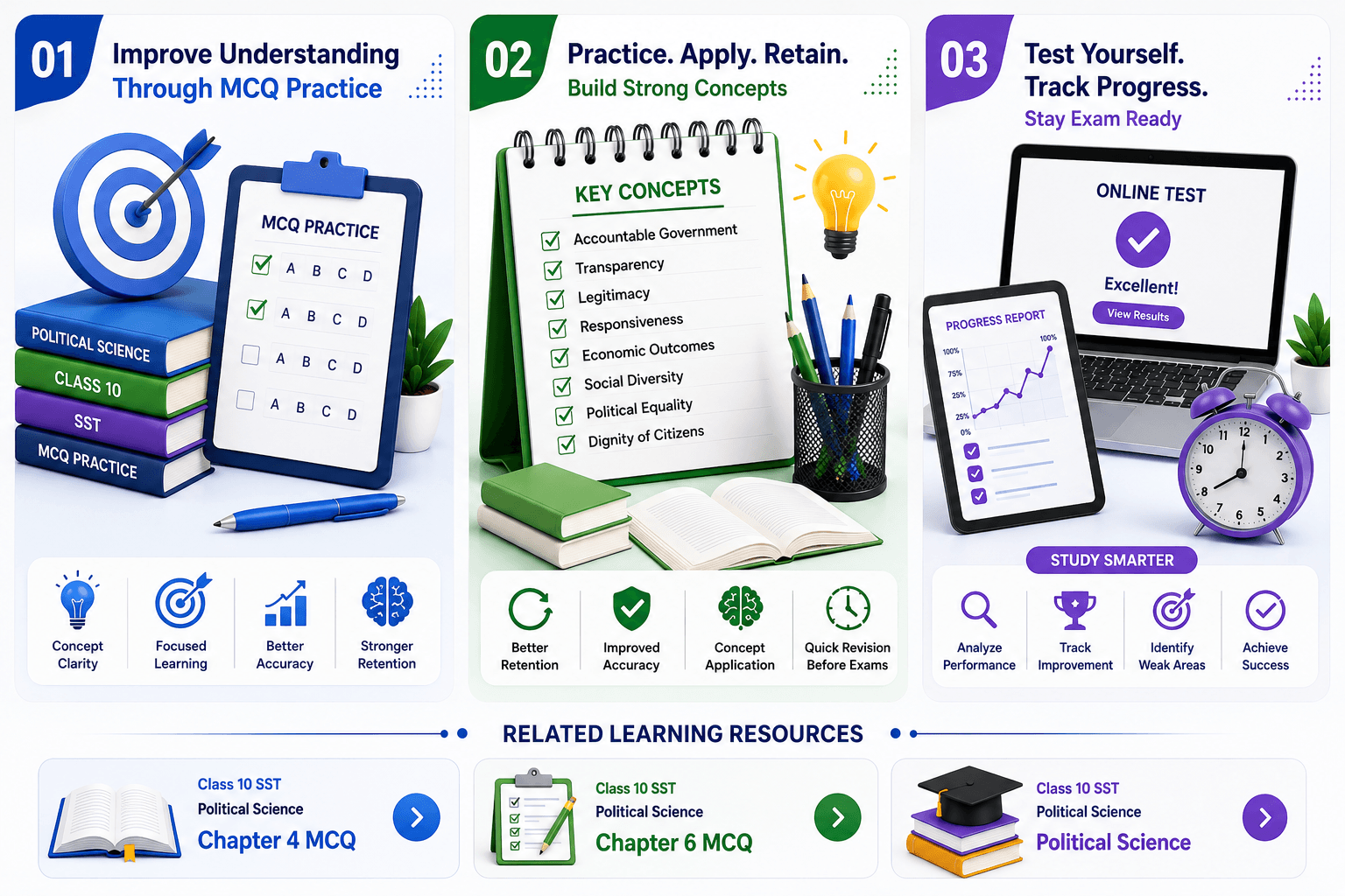 AI Quiz Dashboard - Interactive MCQ Practice - Student Performance Dashboard