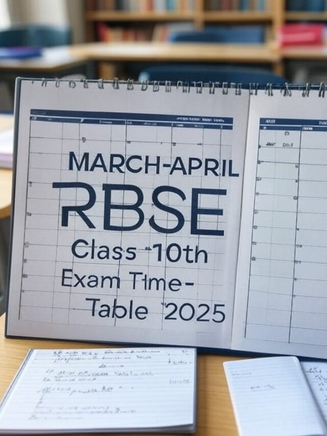 RBSE Class 10th Exam Time-Table 2025