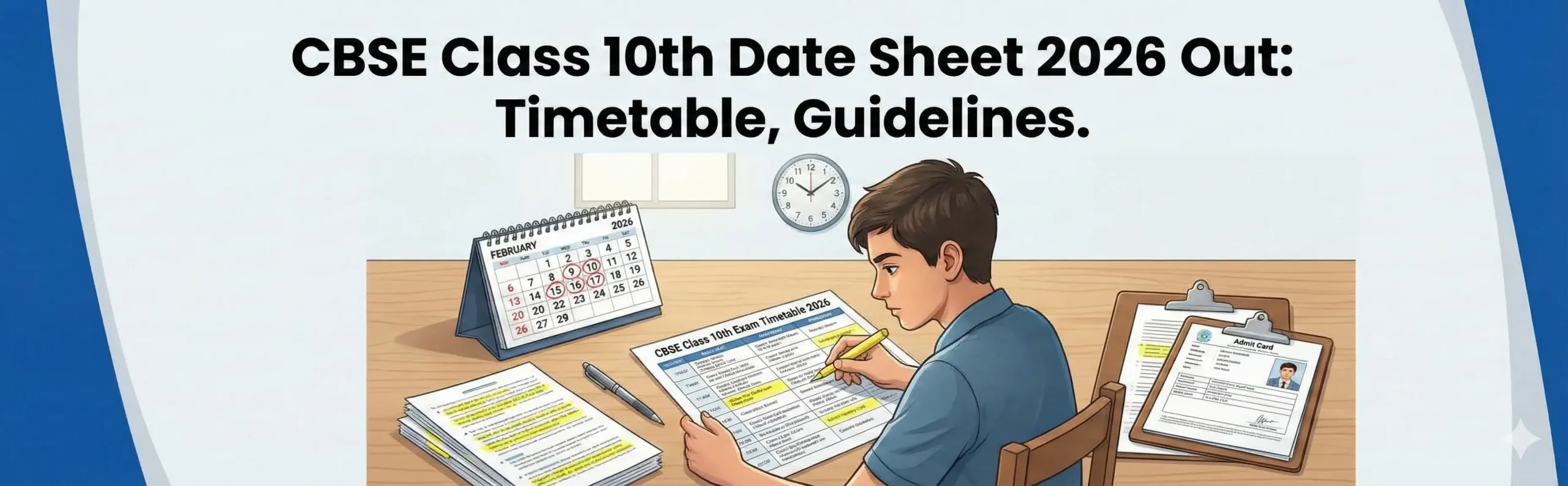 CBSE Class 10th Date Sheet 2026 Out: Timetable, Guidelines