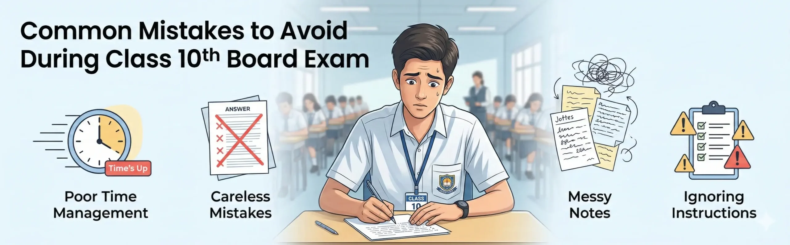 Common Mistakes to Avoid During Class 10th Board Exams