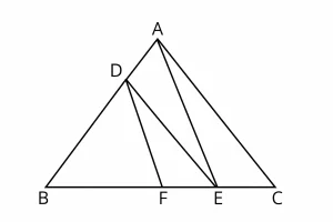 Geometric diagram of triangle ABC