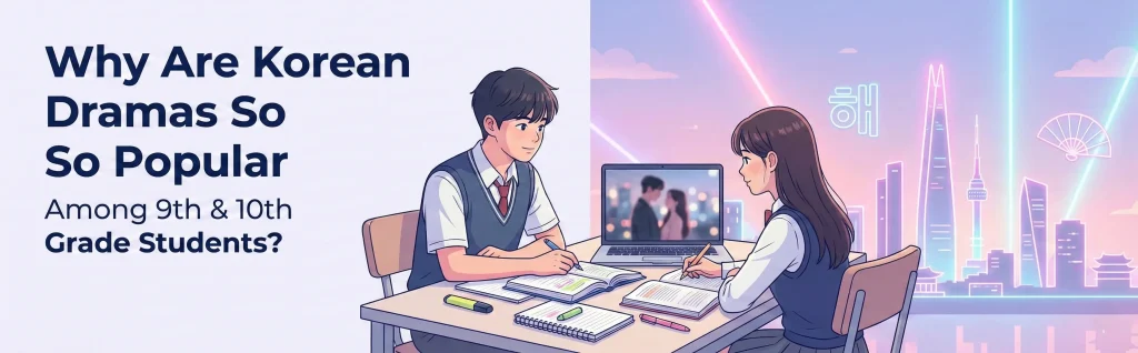 Why are Korean dramas and characters so popular among 9th and 10th grade students?