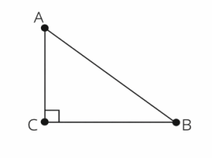 Right-angled triangle diagram