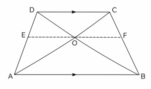 Trapezoid with diagonals and midline